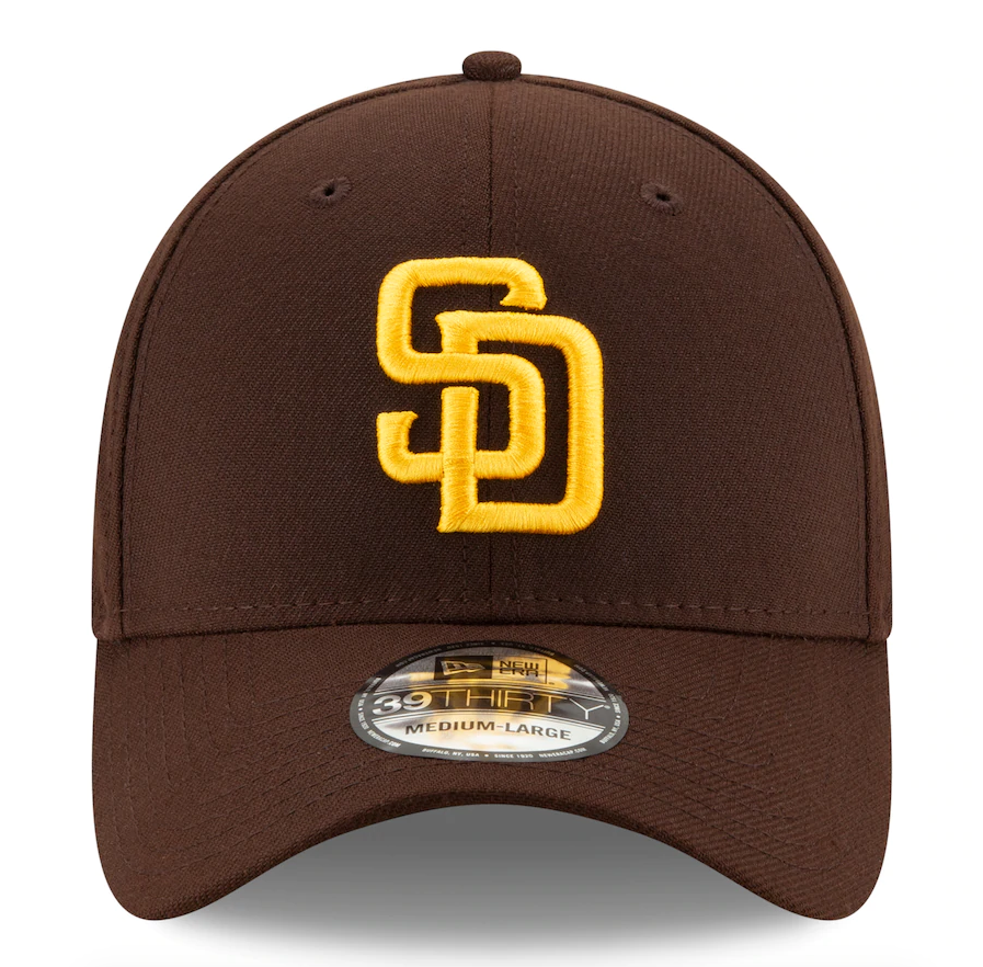 San Diego Padres New Era Brown Team Classic 39THIRTY Flex Hat for Men product image 2, provided for visual reference and