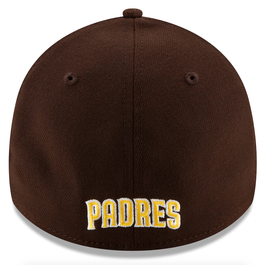 San Diego Padres New Era Brown Team Classic 39THIRTY Flex Hat for Men product image 4, provided for visual reference and