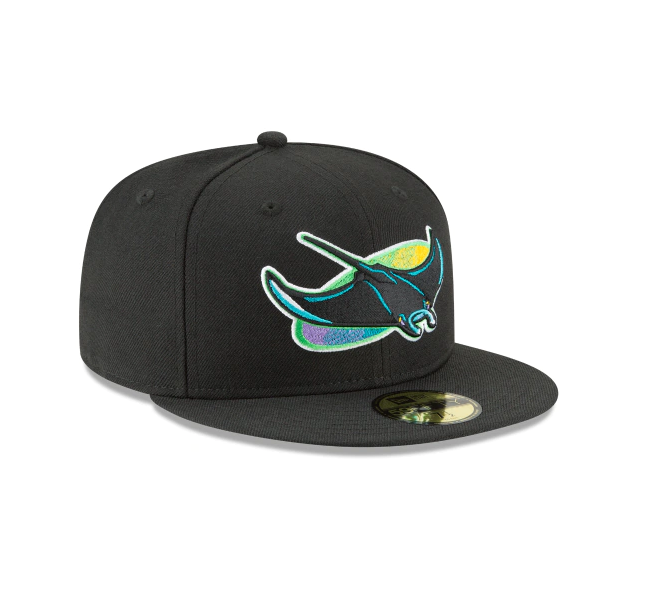 Tampa Bay Devil Rays 1998 Cooperstown Collection Black 59Fifty Fitted Hat for Men product image 3, provided for visual