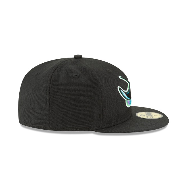 Tampa Bay Devil Rays 1998 Cooperstown Collection Black 59Fifty Fitted Hat for Men product image 5, provided for visual