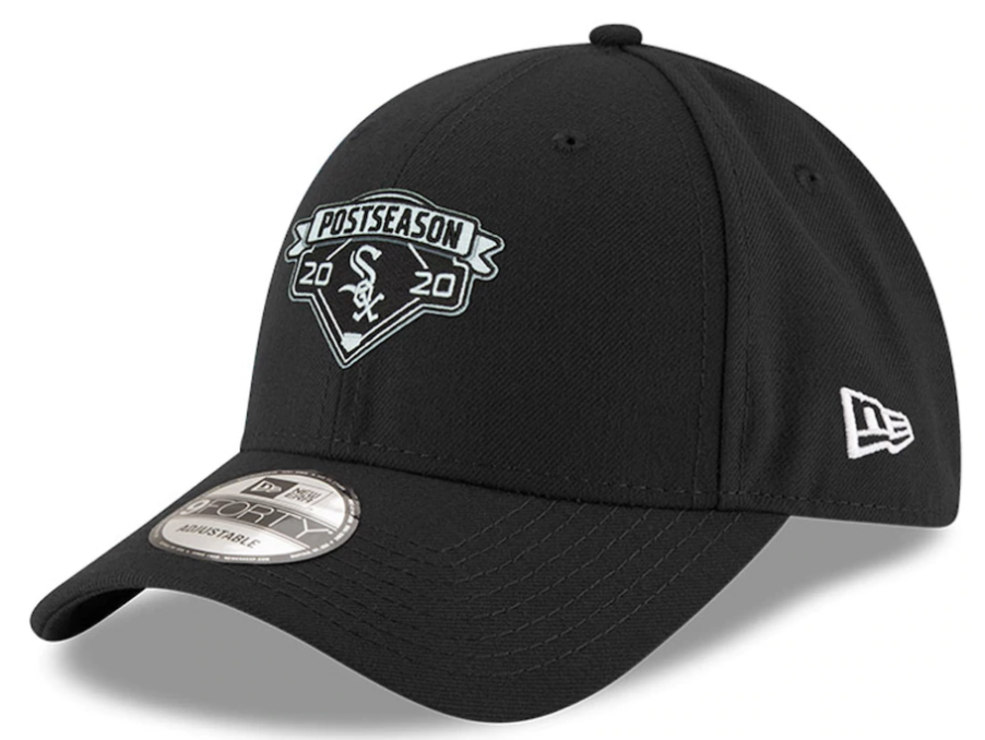 Chicago White Sox New Era Black 2020 Postseason Locker Room 9FORTY Adjustable Hat for Men product image 1, provided for
