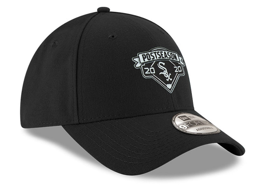 Chicago White Sox New Era Black 2020 Postseason Locker Room 9FORTY Adjustable Hat for Men product image 3, provided for