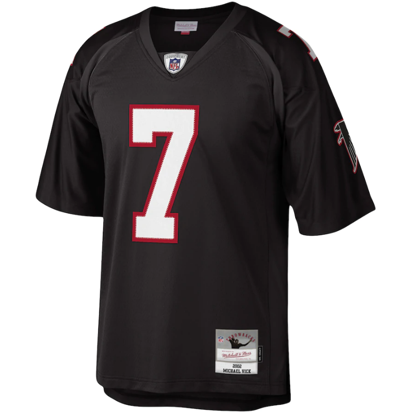 Michael Vick Atlanta Falcons Mitchell & Ness Legacy Replica Jersey - Black product image 2, provided for visual reference