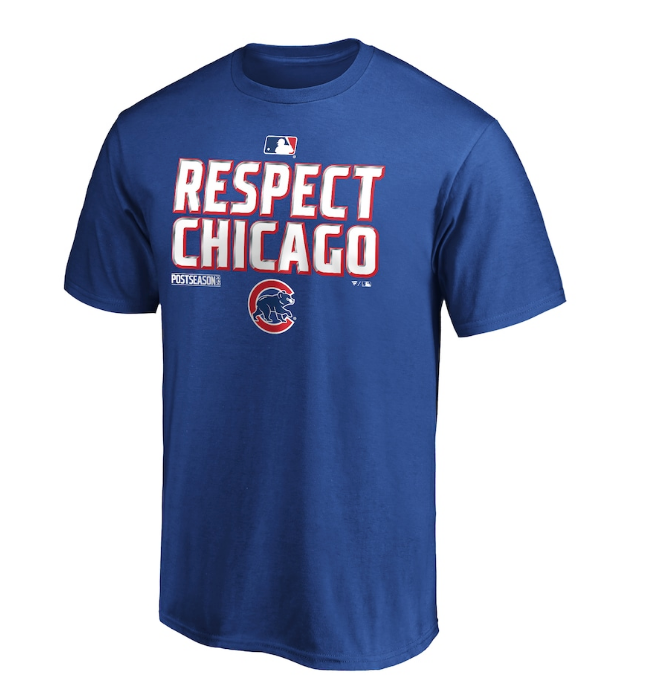 Chicago Cubs Fanatics Branded Royal 2020 Postseason Locker Room T-Shirt for Men product image 2, provided for visual