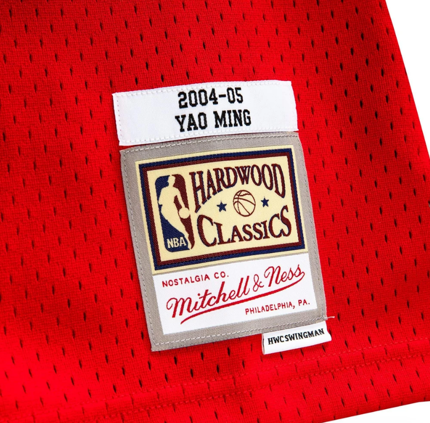 Men’s Yao Ming Houston Rockets 2004-05 Red Swingman Replica Jersey By Mitchell & Ness product image 3, provided for visual