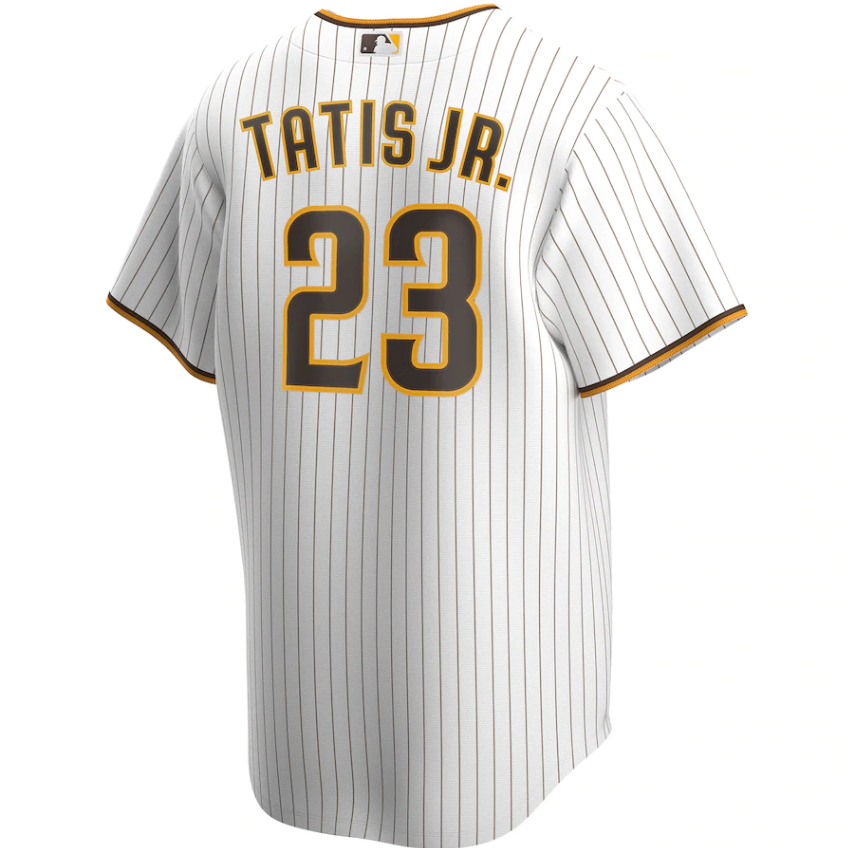 San Diego Padres Fernando Tatis Jr. Nike White/Brown Home Replica Player Jersey for Men product image 3, provided for visual
