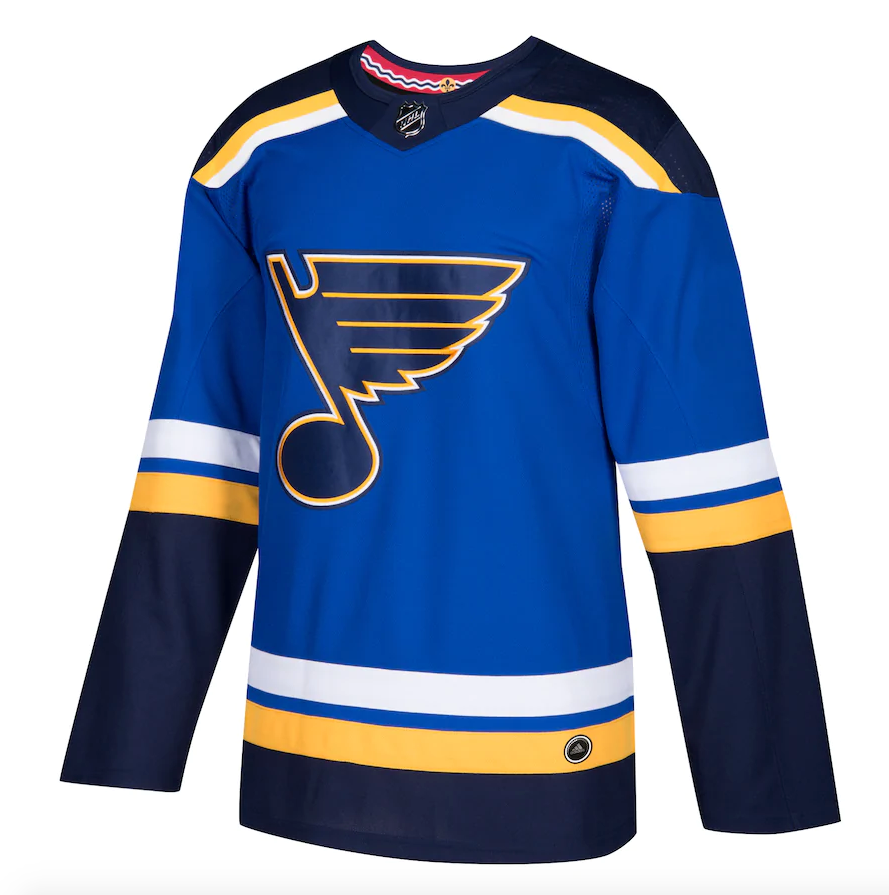 St. Louis Blues adidas Blue Home Authentic Blank Jersey for Men product image 2, provided for visual reference and product