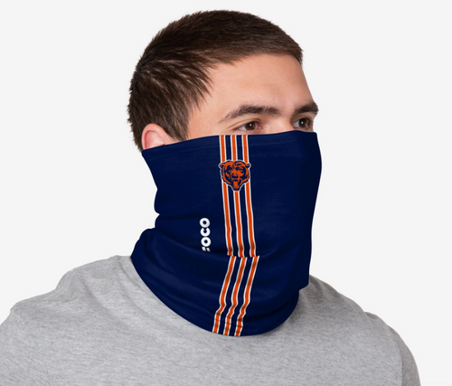 Adult Chicago Bears Sideline FOCO On-Field Gaiter Scarf / Face Mask product image 2, provided for visual reference and