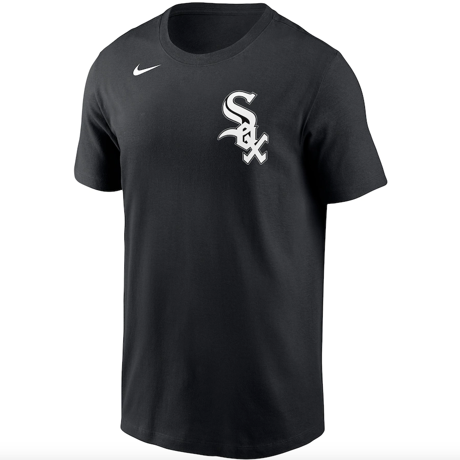 Chicago White Sox Luis Robert Nike Black Name & Number T-Shirt for Men product image 2, provided for visual reference and