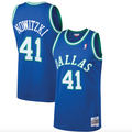 Dallas Mavericks Dirk Nowitzki Mitchell & Ness Blue 1998-99 Hardwood Classics Swingman Jersey for Men product image 1,