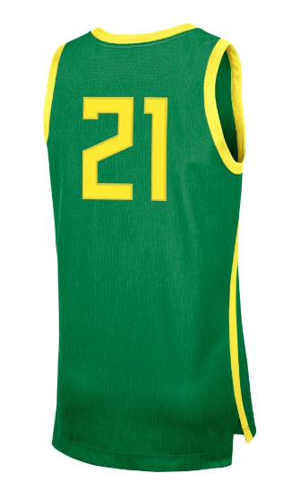 Oregon Ducks Nike Replica #21 Basketball Jersey – Green for Men product image 3, provided for visual reference and product