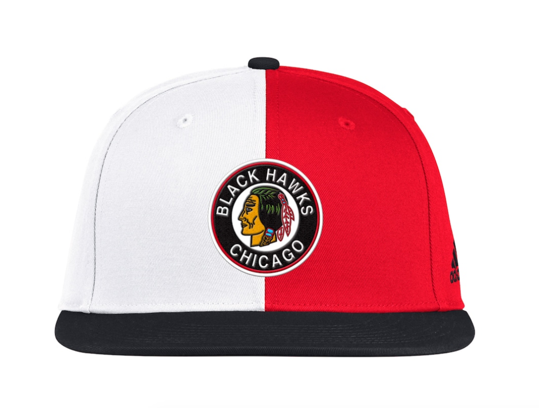 Chicago Blackhawks adidas White 2020/21 Reverse Retro Snapback Adjustable Hat for Men product image 1, provided for visual