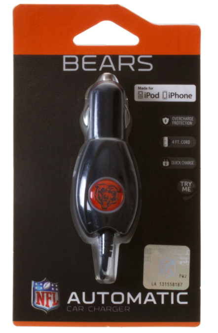 Chicago Bears iPhone Car Charger Galaxy 3S,Iphone 4/4S product image 1, provided for visual reference and product detail