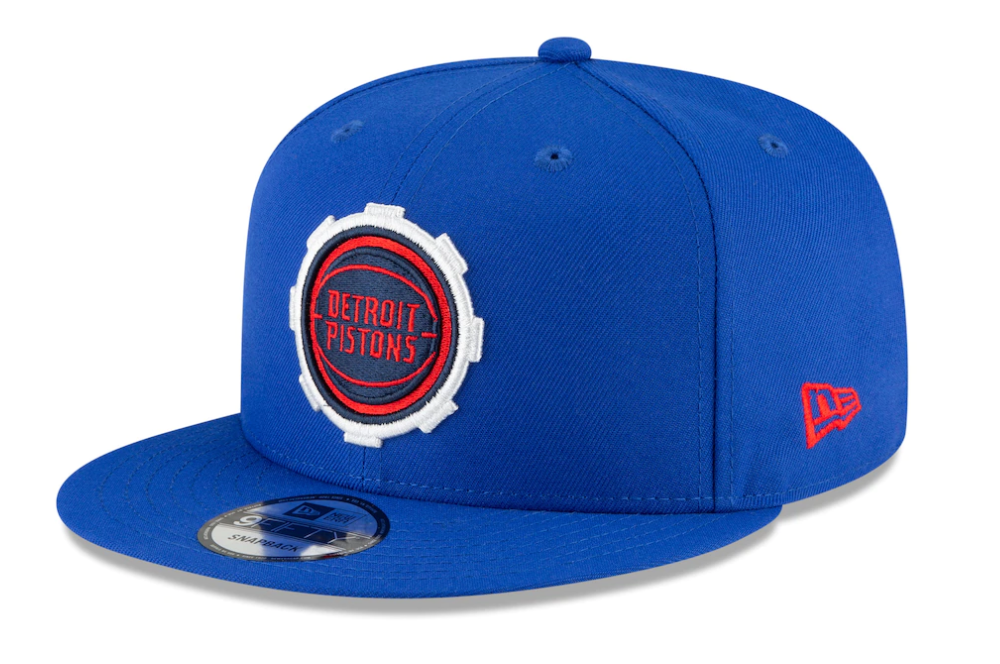 New Era Detroit Pistons Blue/Red 2020/21 City Edition Alternate 9FIFTY Snapback Adjustable Hat for Men product image 3,
