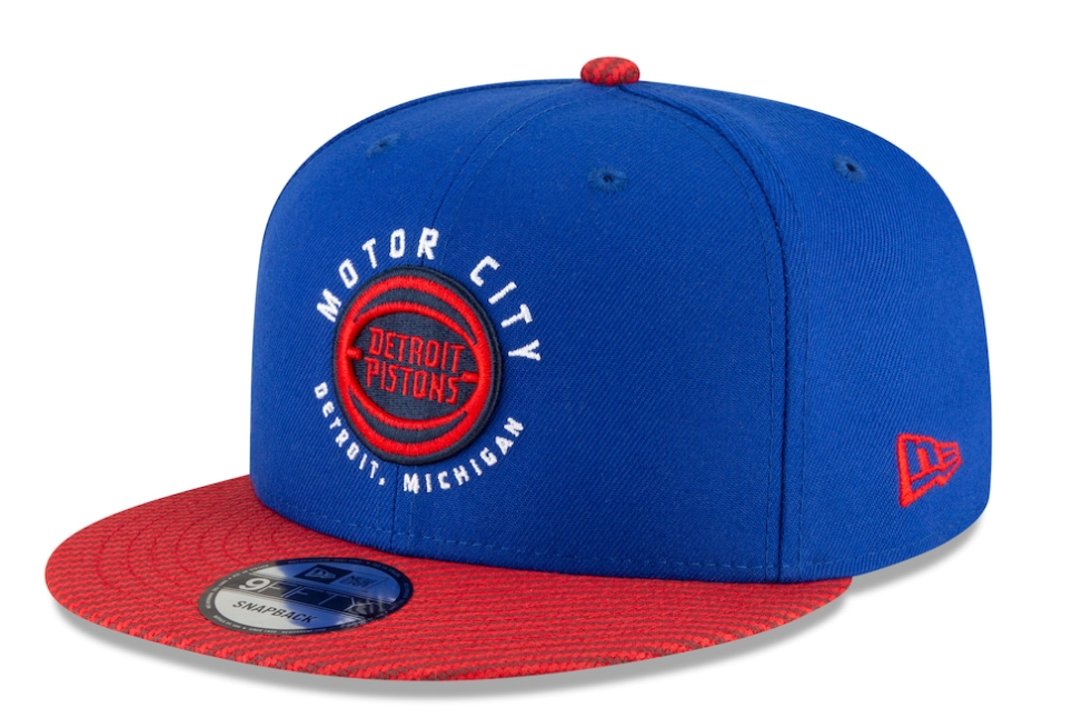 Detroit Pistons New Era Blue/Red 2020/21 City Edition Primary 9FIFTY Snapback Adjustable Hat for Men product image 3,