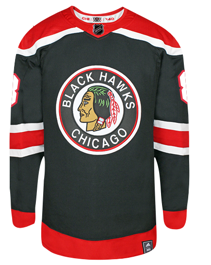 Chicago Blackhawks Dominik Kubalik adidas Black Reverse Retro Premium Twill Authentic Team Jersey for Men product image 2,