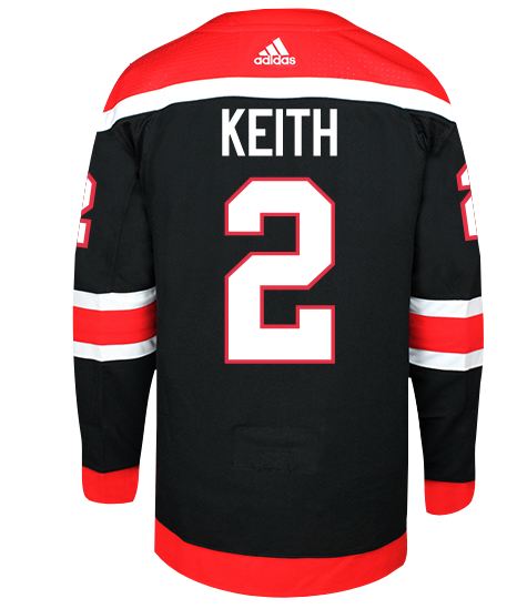 Chicago Blackhawks Duncan Keith adidas Black Reverse Retro Premium Twill Authentic Team Jersey for Men product image 1,
