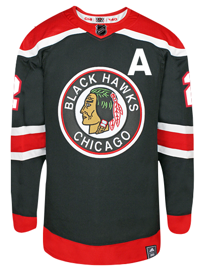 Chicago Blackhawks Duncan Keith adidas Black Reverse Retro Premium Twill Authentic Team Jersey for Men product image 2,