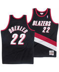 Clyde Drexler Portland Trail Blazers Mitchell & Ness Black/Red/White Hardwood Classics Swingman Jersey for Men product image