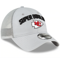 Kansas City Chiefs New Era Gray Super Bowl LV Bound Trucker 9TWENTY Snapback Adjustable Hat for Men product image 1,