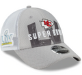 Kansas City Chiefs New Era Gray/White Super Bowl LV Bound Trucker 9FORTY Snapback Adjustable Hat for Men product image 1,