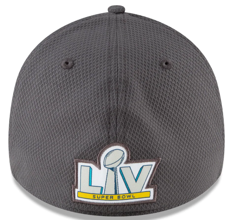 Kansas City Chiefs New Era Gray/Graphite Super Bowl LV Bound 39THIRTY Flex Hat for Men product image 4, provided for visual