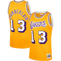 Mitchell & Ness Wilt Chamberlain Los Angeles Lakers Gold 1970-71 Hardwood Classics Swingman Jersey for Men product image 1,