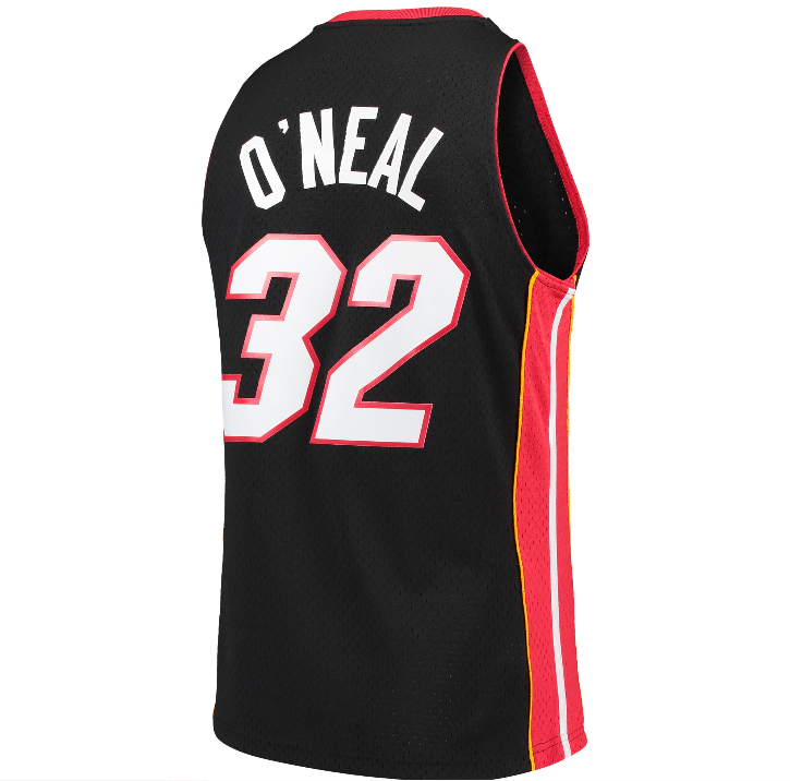 Miami Heat Shaquille O'Neal Mitchell & Ness Black 2005-06 Hardwood Classics Swingman Jersey for Men product image 3,