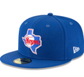 Texas Rangers New Era Blue Cooperstown Collection Wool 59FIFTY Fitted Hat for Men product image 1, provided for visual