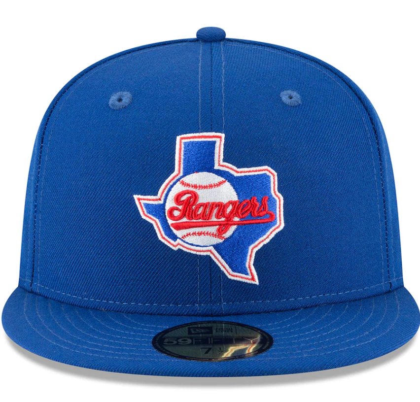 Texas Rangers New Era Blue Cooperstown Collection Wool 59FIFTY Fitted Hat for Men product image 2, provided for visual