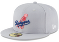 Los Angeles Dodgers New Era Gray Cooperstown Collection Wool 59FIFTY Fitted Hat for Men product image 1, provided for visual