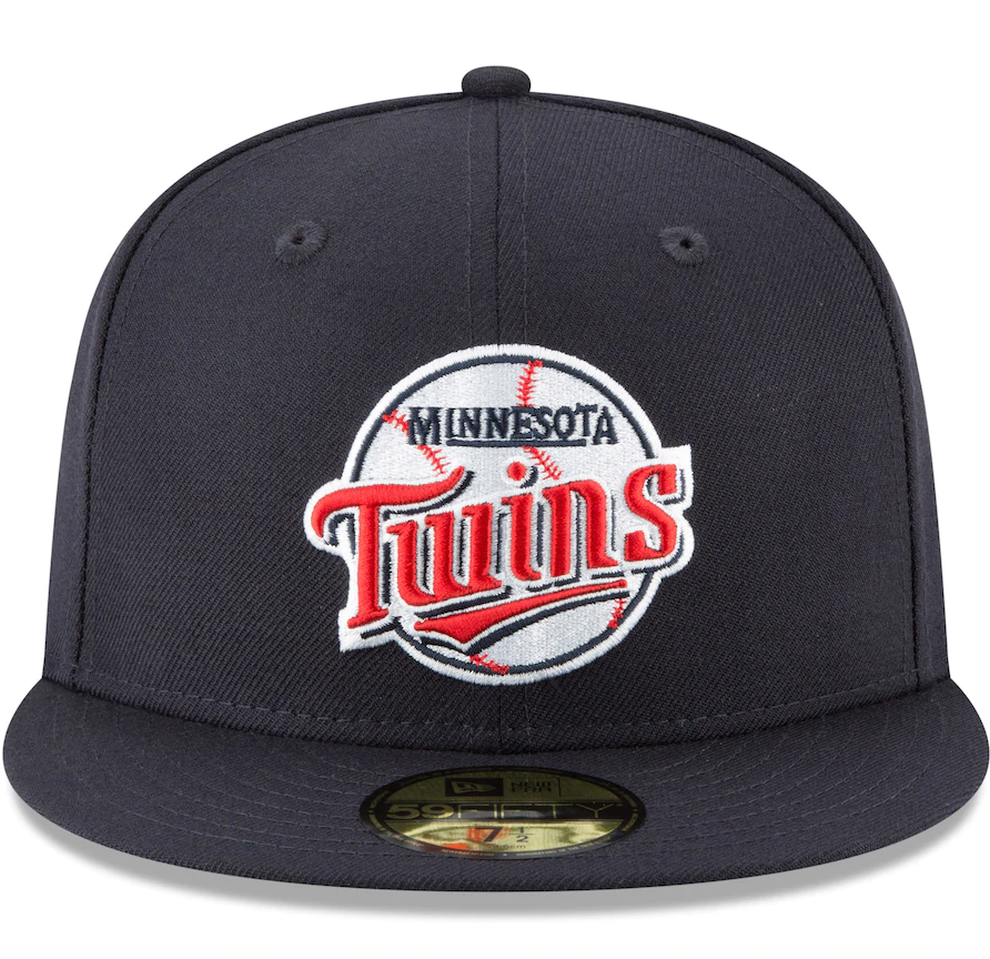 Minnesota Twins New Era Navy Cooperstown Collection Wool 59FIFTY Fitted Hat for Men product image 2, provided for visual