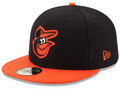 Baltimore Orioles New Era Black/Orange Road Authentic Collection On-Field 59FIFTY Fitted Hat for Men product image 1,