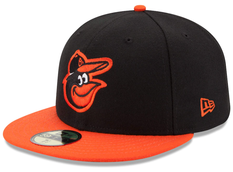 Baltimore Orioles New Era Black/Orange Road Authentic Collection On-Field 59FIFTY Fitted Hat for Men product image 1,