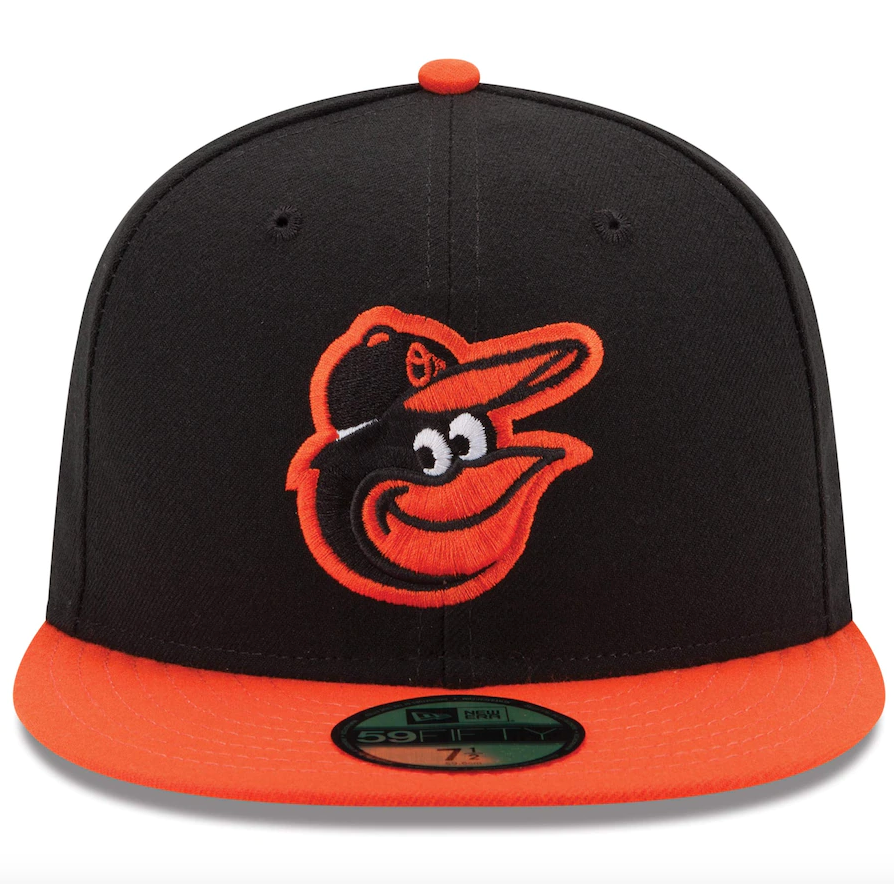 Baltimore Orioles New Era Black/Orange Road Authentic Collection On-Field 59FIFTY Fitted Hat for Men product image 2,