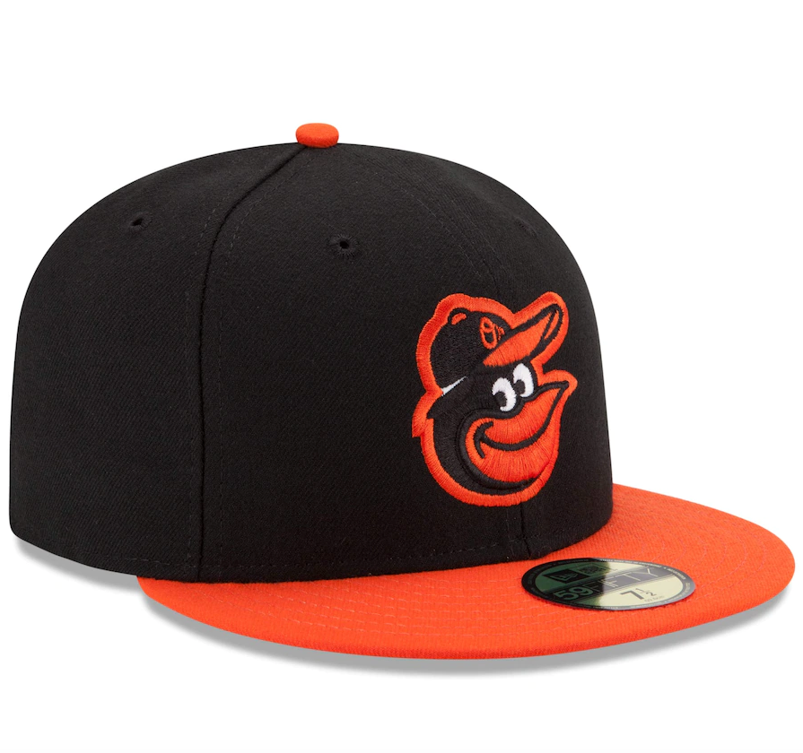 Baltimore Orioles New Era Black/Orange Road Authentic Collection On-Field 59FIFTY Fitted Hat for Men product image 3,