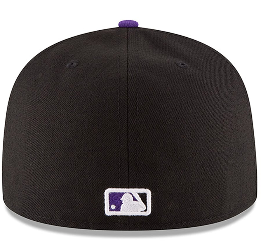 Colorado Rockies New Era Black/Purple Authentic Collection On Field 59FIFTY Hat for Men product image 4, provided for visual
