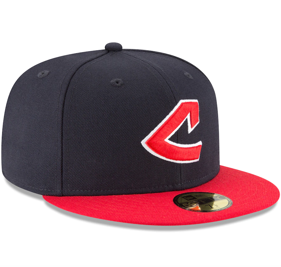 Cleveland Guardians New Era Navy Cooperstown Collection Wool 59FIFTY Fitted Hat for Men product image 3, provided for visual