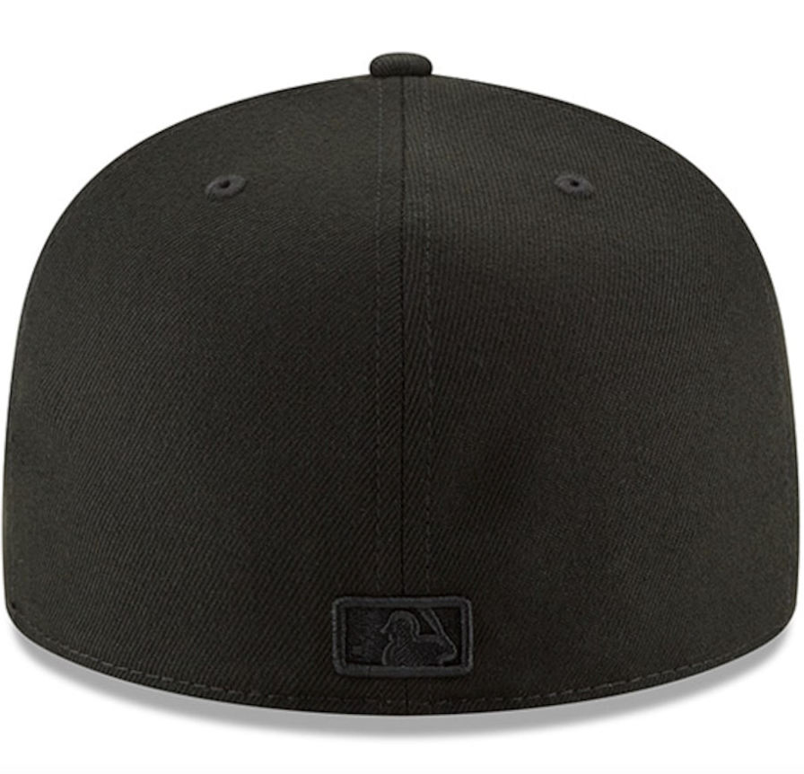 New York Yankees Tonal Black On Black 59Fifty Fitted Hat product image 4, provided for visual reference and product detail