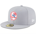 New York Yankees New Era Gray Cooperstown Collection Wool 59FIFTY Fitted Hat for Men product image 1, provided for visual