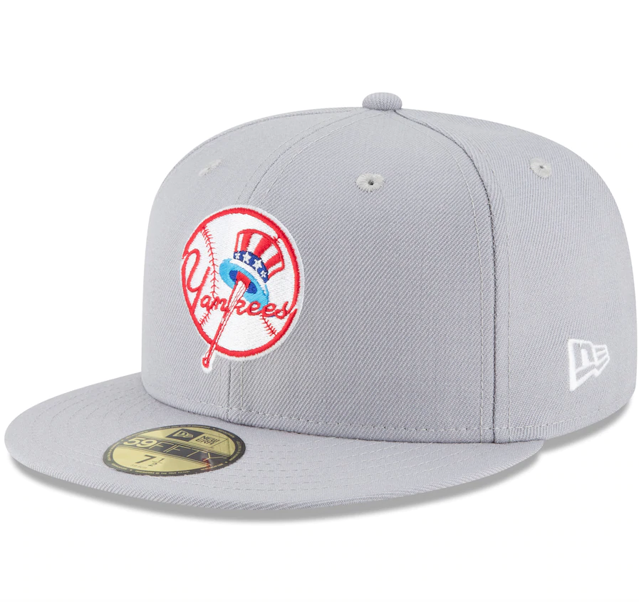 New York Yankees New Era Gray Cooperstown Collection Wool 59FIFTY Fitted Hat for Men product image 1, provided for visual