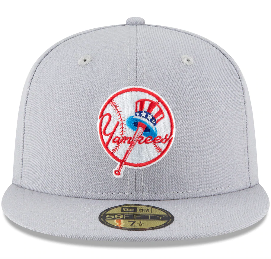 New York Yankees New Era Gray Cooperstown Collection Wool 59FIFTY Fitted Hat for Men product image 2, provided for visual