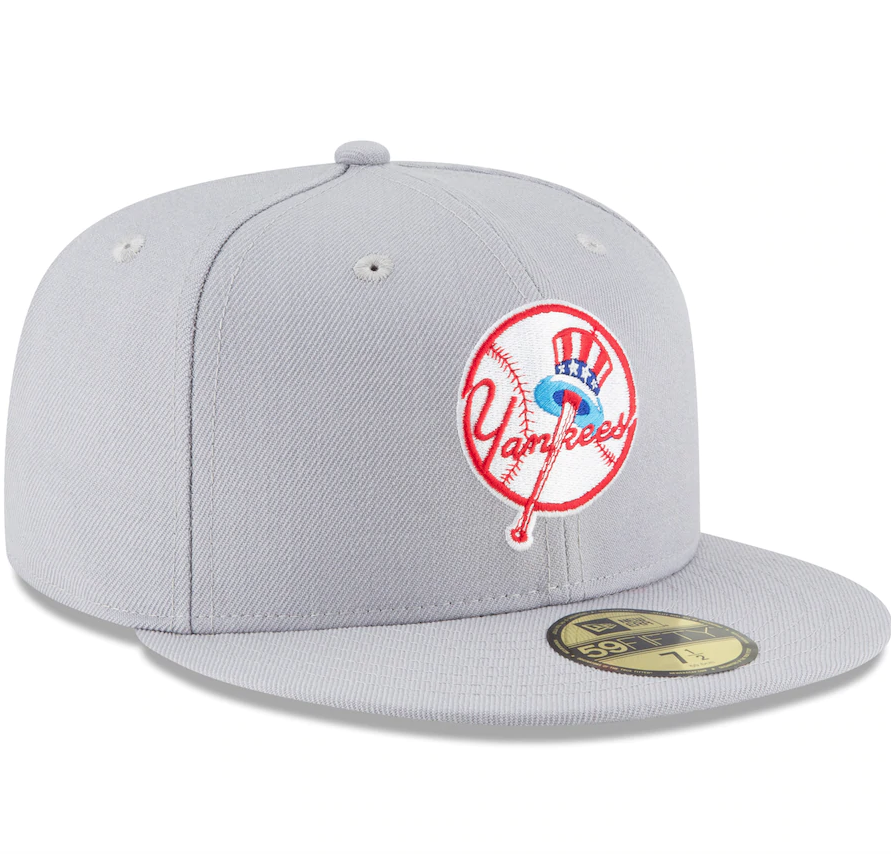 New York Yankees New Era Gray Cooperstown Collection Wool 59FIFTY Fitted Hat for Men product image 3, provided for visual
