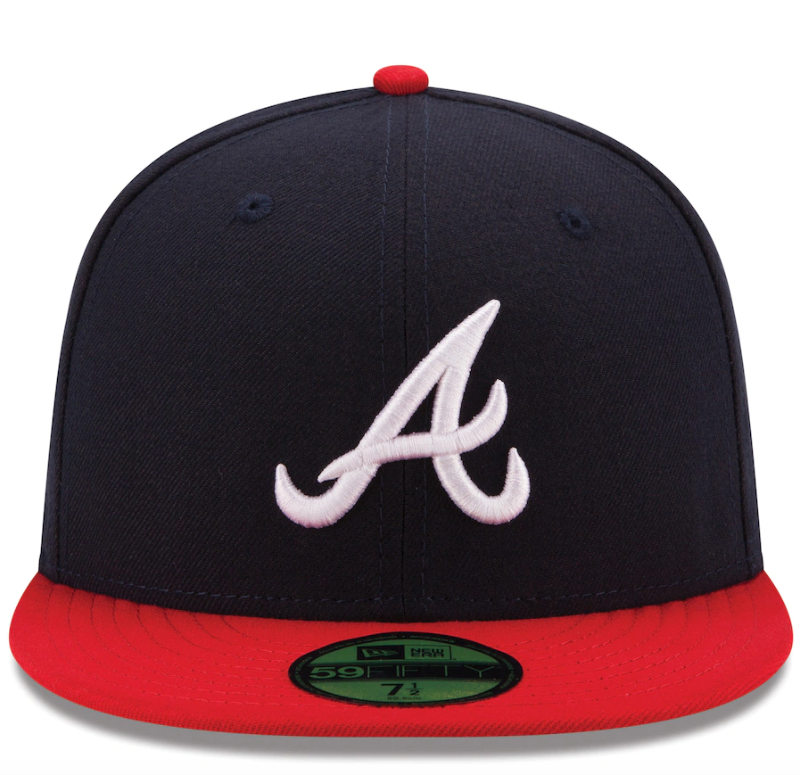 Atlanta Braves New Era Navy/Red Home Authentic Collection On-Field 59FIFTY Fitted Hat for Men product image 2, provided for