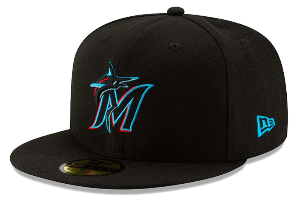 Miami Marlins New Era Black Authentic Collection On-Field 59FIFTY Fitted Hat for Men product image 1, provided for visual