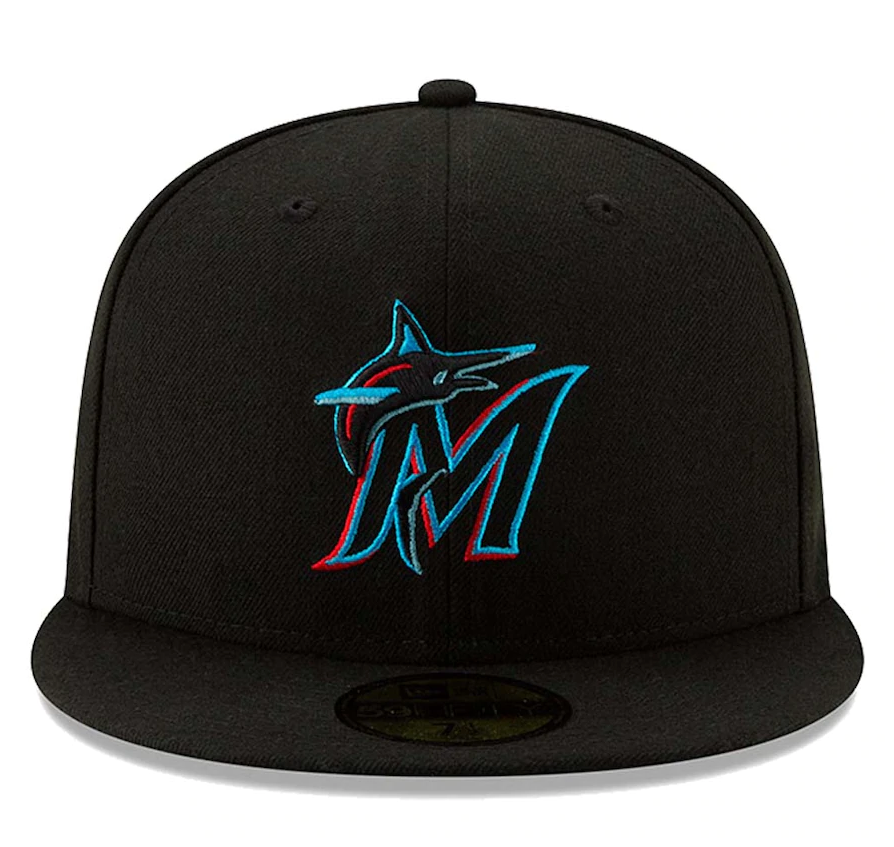 Miami Marlins New Era Black Authentic Collection On-Field 59FIFTY Fitted Hat for Men product image 2, provided for visual