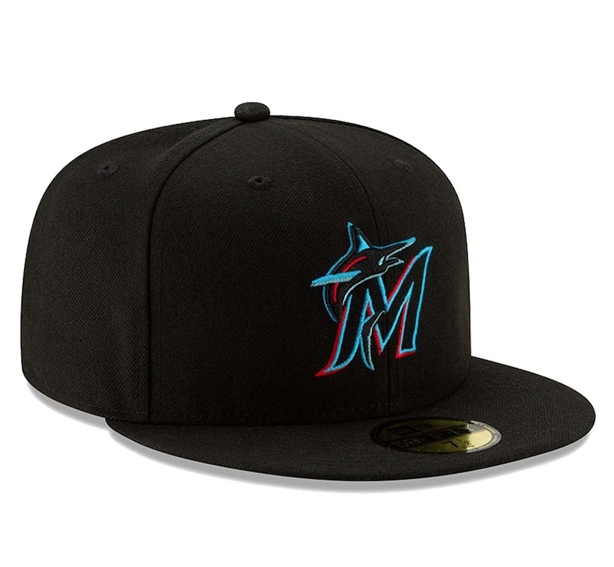 Miami Marlins New Era Black Authentic Collection On-Field 59FIFTY Fitted Hat for Men product image 3, provided for visual