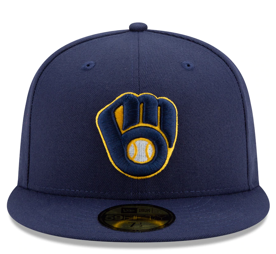 Milwaukee Brewers New Era Navy Home Authentic Collection On-Field 59FIFTY Fitted Hat for Men product image 2, provided for