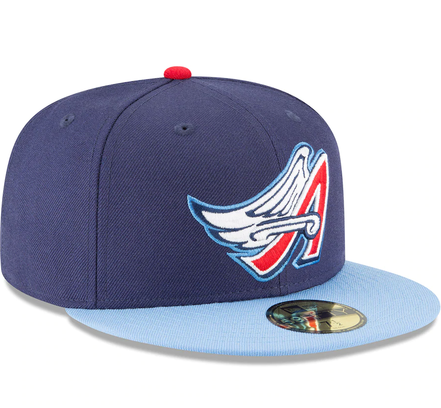 California Angels New Era 2 Tone Navy/Baby Blue Cooperstown Collection Wool 59FIFTY Fitted Hat for Men product image 3,