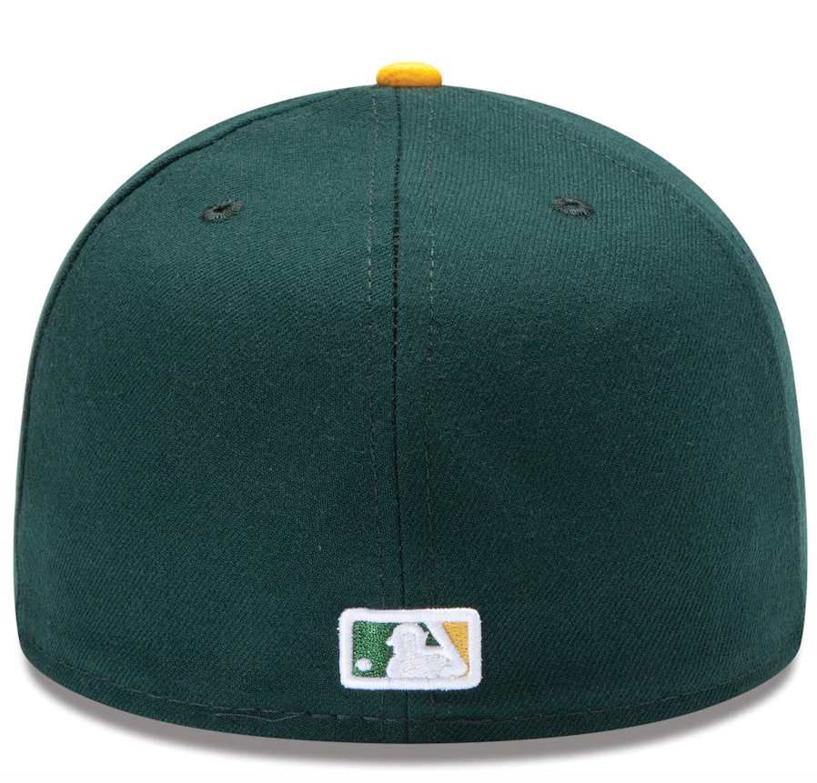 Athletics New Era Green/Yellow Home Authentic Collection On-Field 59FIFTY Fitted Hat for Men product image 4, provided for